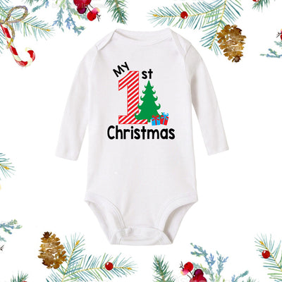 Mameluco Navideño Blanco de Manga Larga para Recién Nacido - Image 13