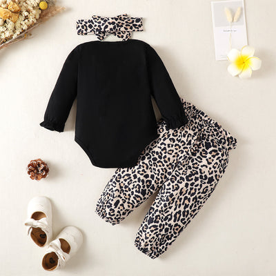 Enterizo Térmico de Algodón para Bebé con Pantalón Estampado Leopardo - Image 5