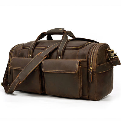 Bolso de Viaje Vintage Cuero Crazy Horse - Estilo Retro Funcional - Image 5
