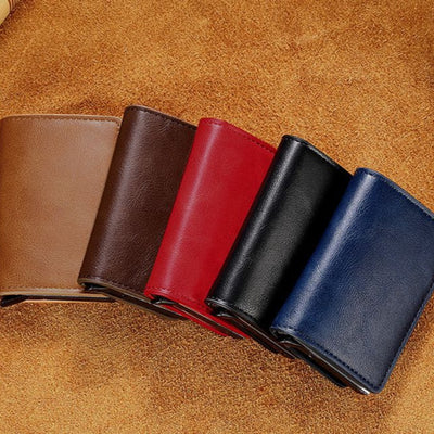 Cartera Profesional Antromagnética con Porta Tarjetas de Metal para Estudiantes y Ejecutivos