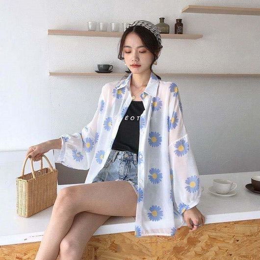 Cardigan Impreso de Protección Solar para Playa - Ropa Ligera de Verano - Image 14