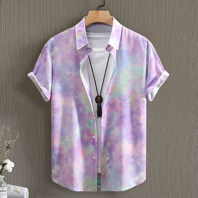 Camisa Manga Corta con Estampado Digital para Hombre - Image 13