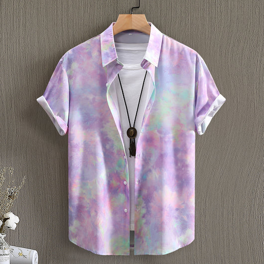 Camisa Manga Corta con Estampado Digital para Hombre - Image 13