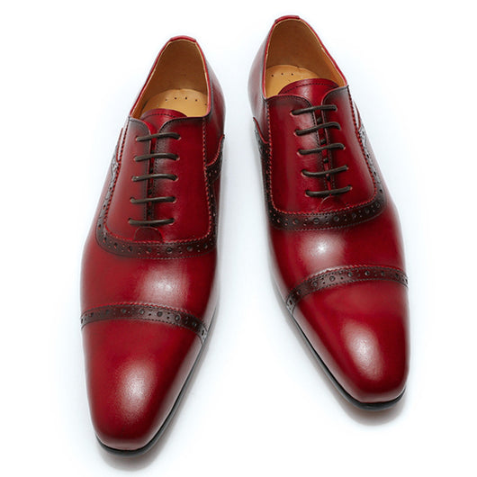 Zapatos de Negocios Artesanales de Tres Secciones para Hombre - Image 9