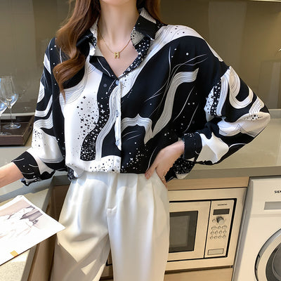 Blusa Casual Estilo Occidental de Manga Larga para Mujer - Image 12