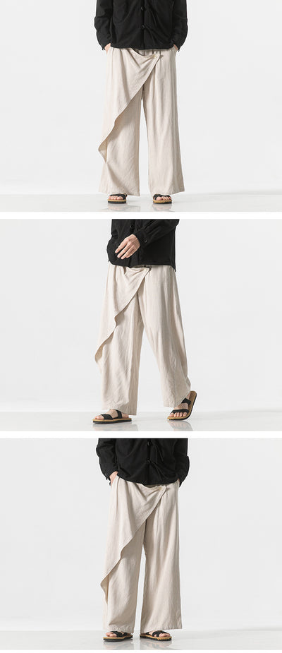 Pantalones Holgados de Algodón y Lino - Estilo Retro Tallas Grandes para Hombre - Image 15