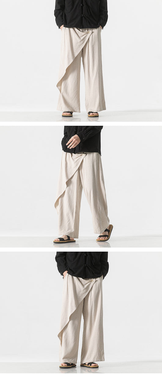 Pantalones Holgados de Algodón y Lino - Estilo Retro Tallas Grandes para Hombre - Image 15
