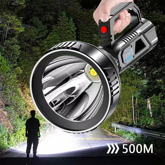 Linterna LED Recargable USB de Alto Brillo para Exterior