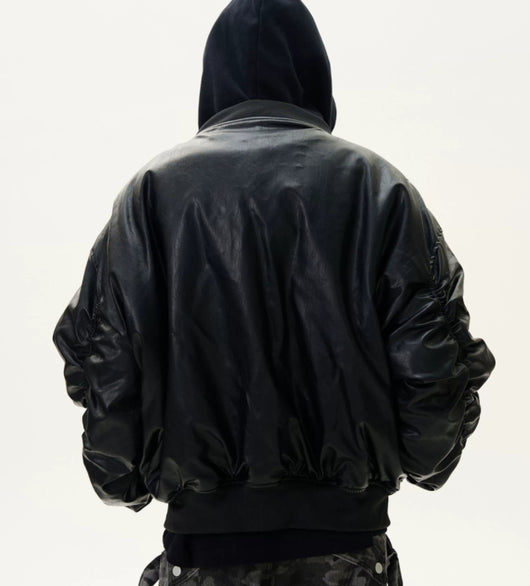 Chaqueta Acolchada de Cuero PU con Capucha y Forro Térmico - Image 18