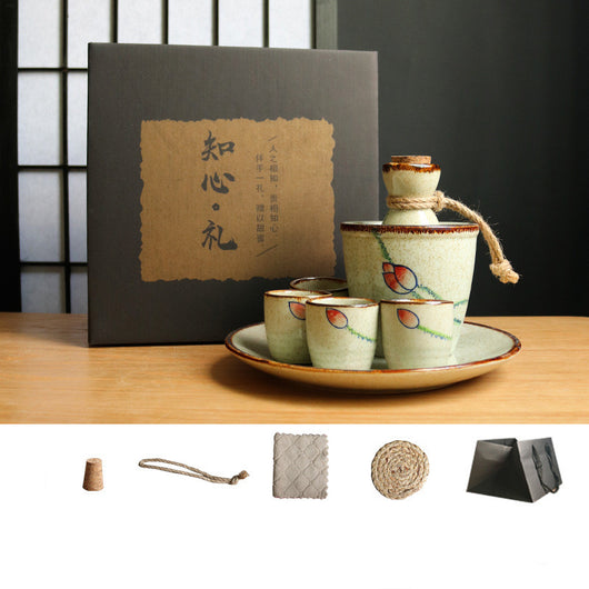 Set Calentador de Sake Retro Japonés con Tazas de Cerámica - Image 38