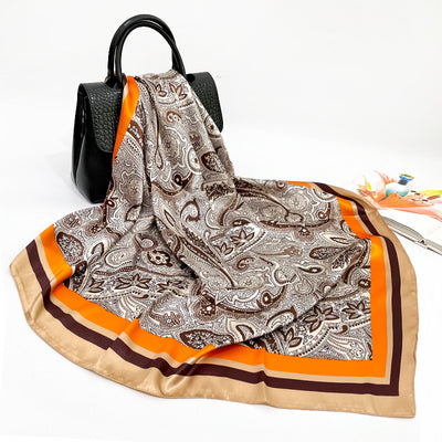 Pañuelo de Seda 90cm Primavera Otoño - Cuadrado Elegante - Image 43