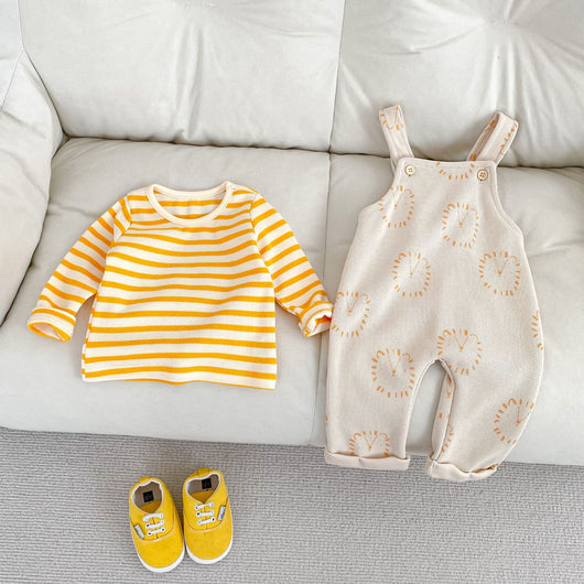 Conjunto de Dos Piezas a Rayas para Bebé - Estilo Casual y Cómodo - Image 4