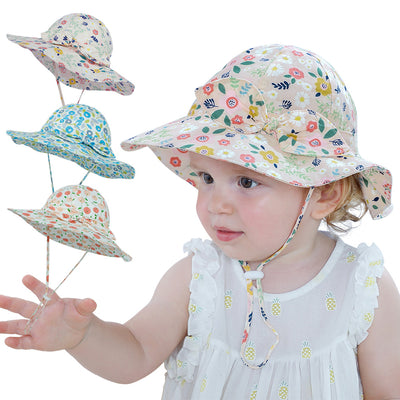 Gorro de Bebé Verano Algodón Floral Estilo Europeo - Image 47