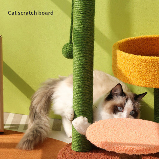 Torre Rascador para Gatos con Columna de Sisal y Juego de Cactus - Image 12