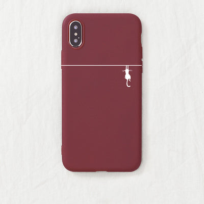 Funda Minimalista de Gatito para Teléfono - Compatible con Apple - Image 16