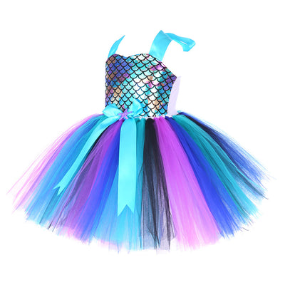 Vestido de Cosplay con Escamas de Pez Iridiscente para Niñas - Image 12