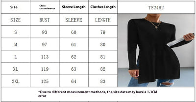 Camiseta Larga de Otoño e Invierno con Aberturas Laterales - Image 8