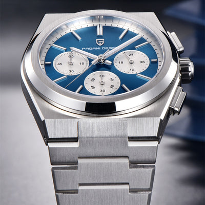 Reloj Cronógrafo Cuarzo Azul Resistente al Agua para Hombre - Image 6