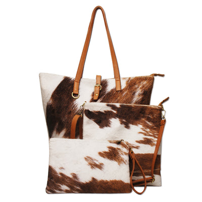 Bolsa de Cuero Gamuza para Mujer - Set 3 Piezas Portátil - Image 10