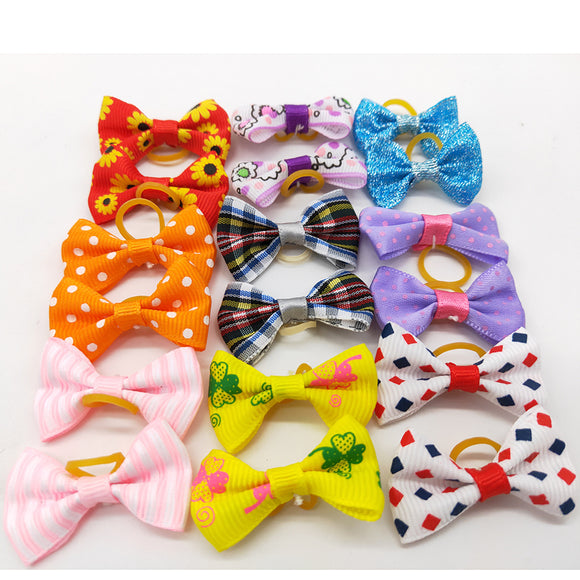 Adorno de Cuero con Moño Floral para Perros