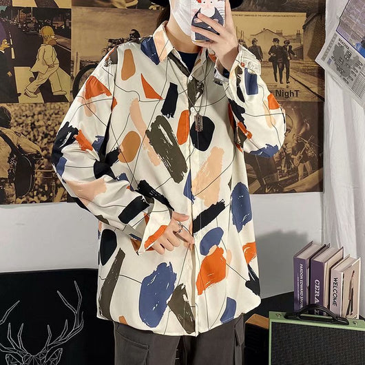 Camisa Vintage Floral Estilo Hong Kong para Hombre - Image 18
