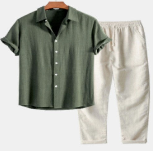 Conjunto Estampado Moderno para Hombre - Playera y Pantalón - Image 13