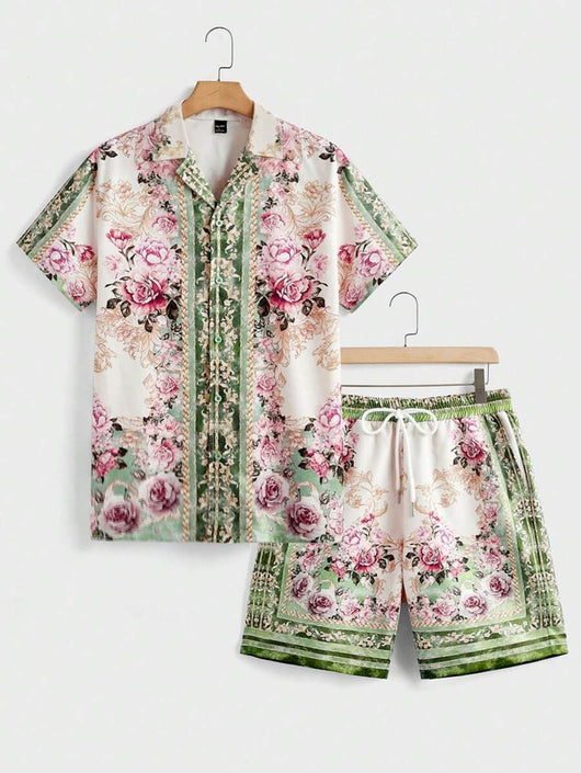 Conjunto Hombre Impresión 3D - Camisa y Shorts Holgados - Image 27
