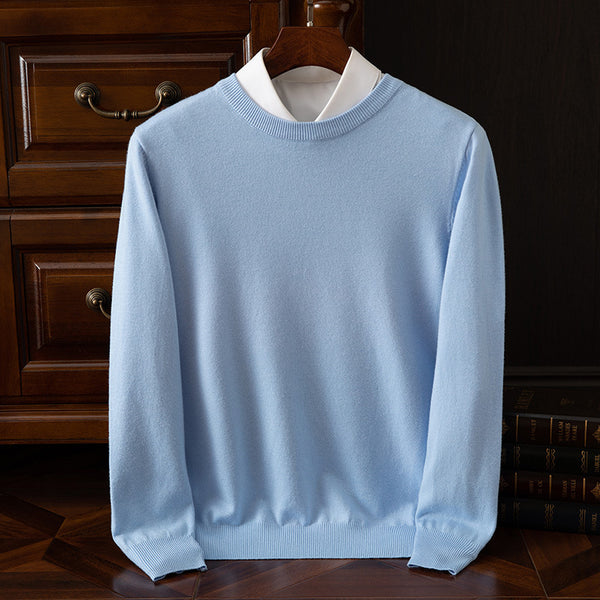Suéter Holgado de Cuello Redondo para Hombre - Manga Larga Casual y Profesional