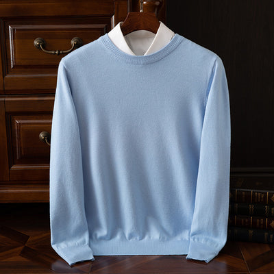 Suéter Holgado de Cuello Redondo para Hombre - Manga Larga Casual y Profesional