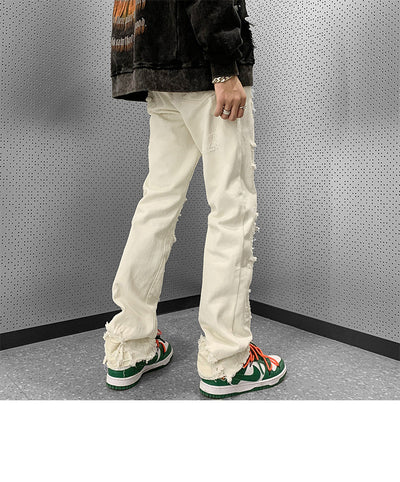 Pantalones Vaqueros Rotos Slim Bootcut para Hombre - Image 12