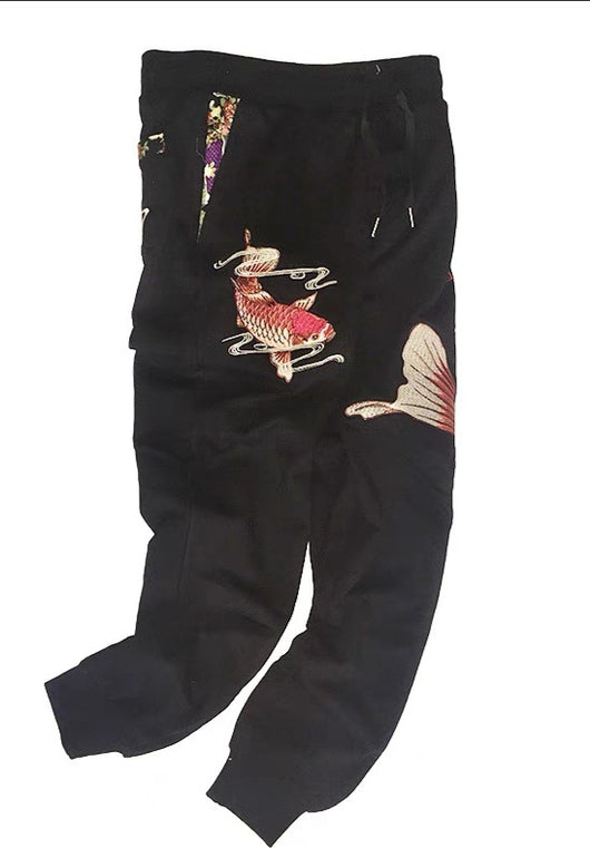 Pantalones de Algodón con Bordado Estilo Deportivo para Hombre - Image 6