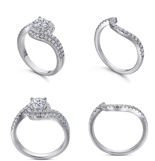 Anillo de Plata 925 para Mujer Diseño Retorcido con Circonitas Incrustadas