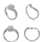 Anillo de Plata 925 para Mujer Diseño Retorcido con Circonitas Incrustadas