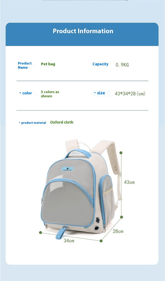 Mochila Transportadora Doble para Gatos - Portátil y Plegable - Image 23