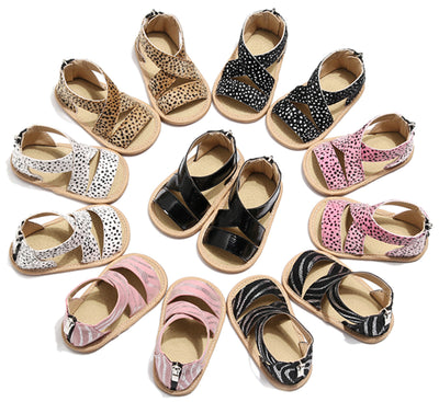 Sandalias Estampado Leopardo para Niños y Bebés - Suela Antideslizante