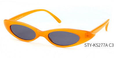 Clear frame cat eye sunglasses with bright yellow lenses, suitable for fashion wear and sun protection. - Image 40