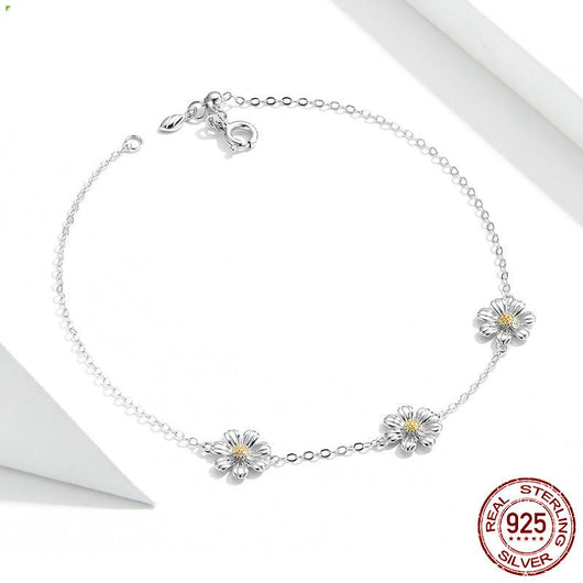Pulsera de Plata S925 Daisy Elegancia Europea - Image 7