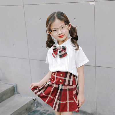 Conjunto Infantil Elegante: Blusa y Falda Dos Piezas - Image 5