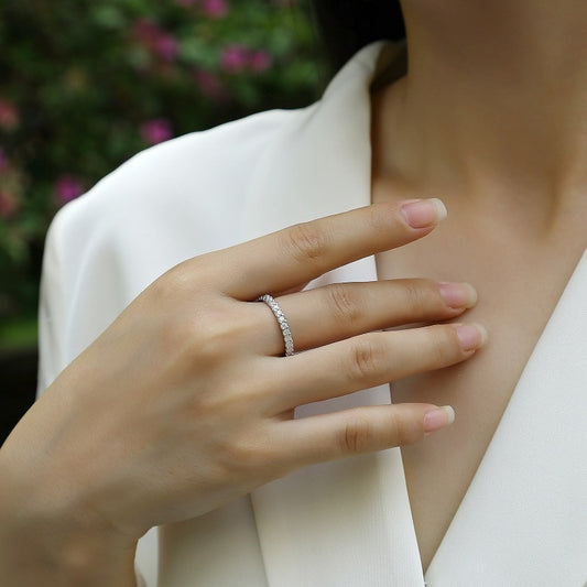 Anillo de Moissanita Plata 925 para Mujer