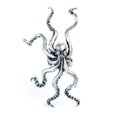 Aretes de Pulpo Plateado 925 - Diseño Oversized - Image 14