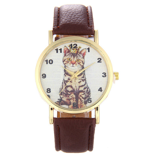 Reloj con Patrón de Gatito Adorable en Cuclillas - Image 5