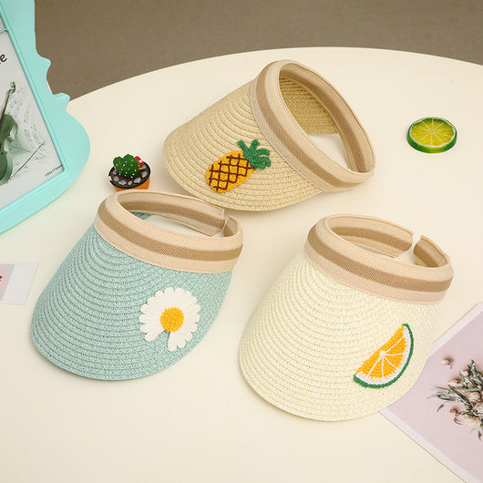 Sombrero de Paja Familiar Verano Protección Solar - Diseño Coreano Unisex - Image 18