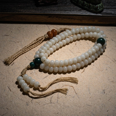 Pulsera Rosario de Jade Blanco para Hombre y Mujer