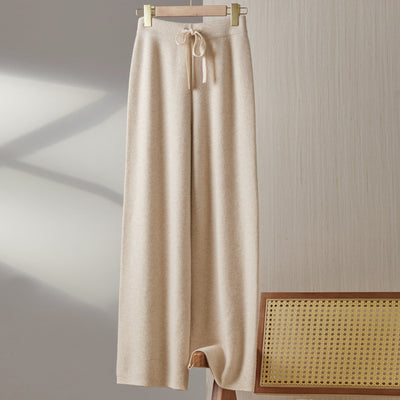 Pantalones Anchos de Lana Tejida para Mujer - Image 18