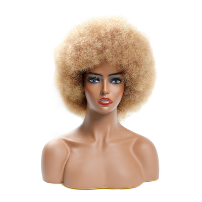 Peluca Rizada Voluminosa Efecto Explosivo - Cabello Corto Esponjoso
