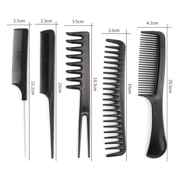 Set de 10 Peines Profesionales para Barbería y Salón de Belleza