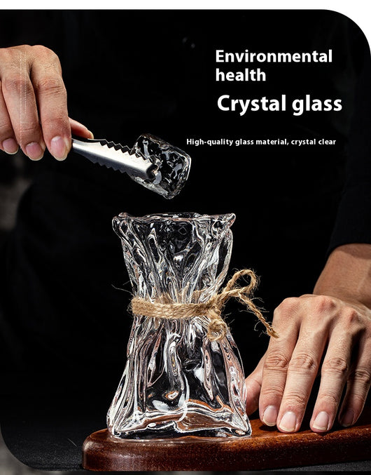 Vaso de Cristal Transparente con Diseño Origami - Image 4
