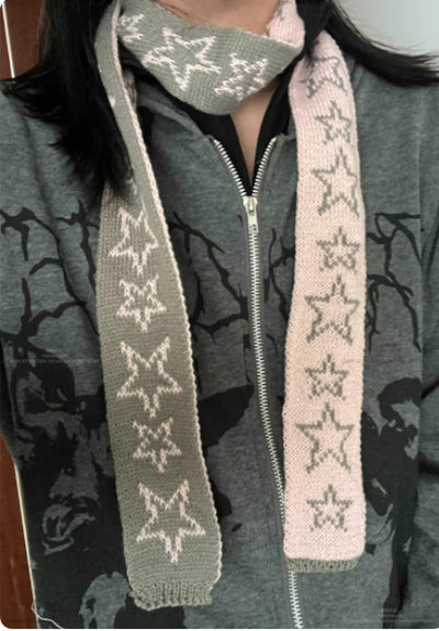 Bufanda Tejida con Estrellas para Otoño e Invierno - Image 4