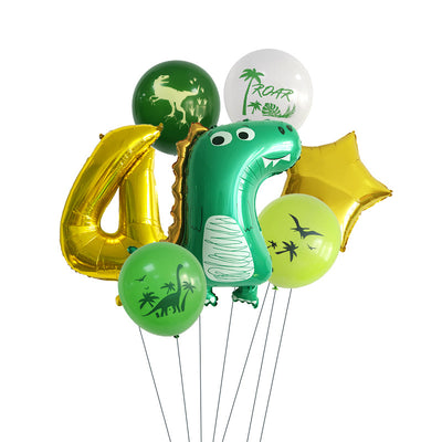Set de Globos Números Aluminio Dinosaurio para Fiesta Temática Jungle - Image 34