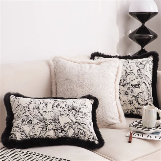 Almohada Lumbar Jacquard con Soporte Ergonómico
